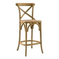 thumbnail image 2 of Modway Gear 39.5" Rattan and Elm Wood Counter Stool in Natural Finish, 2 of 11