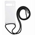 thumbnail image 1 of For Google Pixel 8 Pro Case Reinforced Corner Tpu Clear Phone Cover With Lanyard, 1 of 5