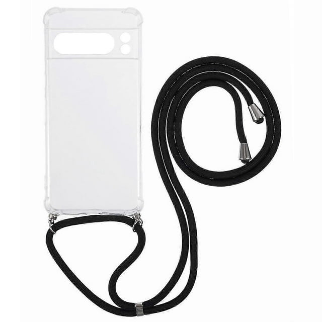 For Google Pixel 8 Pro Case Reinforced Corner Tpu Clear Phone Cover With Lanyard