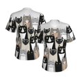 thumbnail image 3 of Goofa Colors Cats Pattern Women's Slim-Fit Short-Sleeve V-Neck T-Shirt,Classic-Fit Short-Sleeve V-Neck T-Shirt-3X-Large, 3 of 5