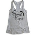 thumbnail image 1 of Blessed Mama Tank Top, Ladies Racerback Tank Top, Mom Tank, Religious Mom Tank, Heather Gray, Medium, 1 of 3