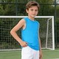 thumbnail image 5 of REDARER Boys Crew Neck Sleeveless Mesh Tank Top Breathable Lightweight Soft Casual Summer Athletic Play Shirt,11-12 Years, 5 of 7