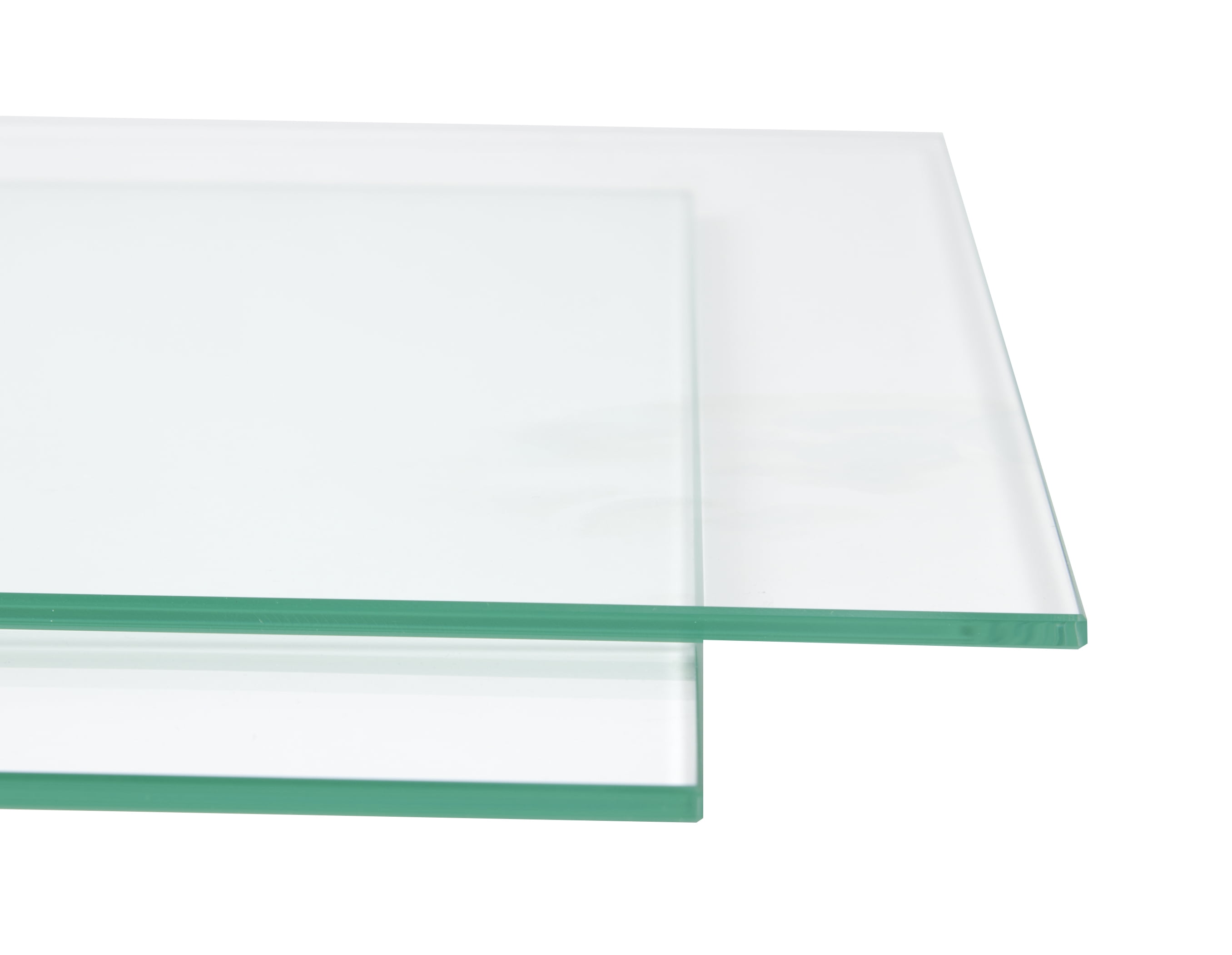 SSWBasics Floating Shelves - Pack of 2 Tempered Glass  Shelves  12"W x 36"L  3/16" Thick  Polished Edges  Complies with Stringent Building Codes  Durable Wall Shelf  Cannot be Cut