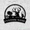 thumbnail image 4 of Craftnamesign Custom Deer Turkey And Bass Fishing Metal LED Light, Personalized Hunter Name Sign, 4 of 5