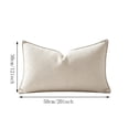 thumbnail image 3 of Yardvibe Long Lumbar Throw Pillow, Soft Linen Decorative Pillow, Vintage Farmhouse Textured Accent Cushion for Sofa couch Bedroom living Room (Beige), 3 of 6