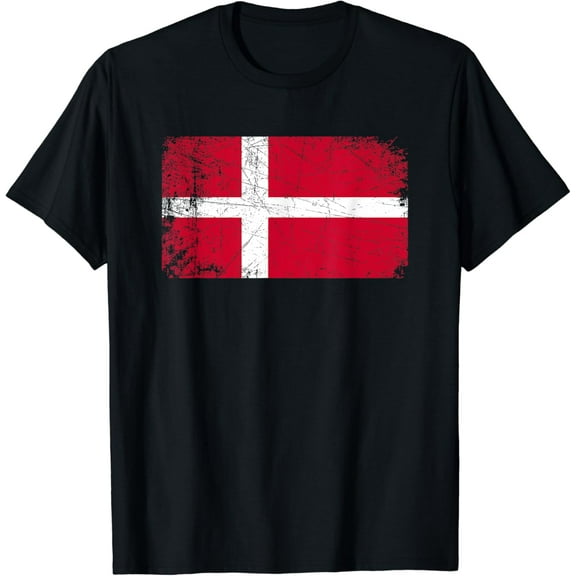 Vintage Made In DENMARK DANISH Flag Gift T-Shirt mens t shirt，black，women，funny，misfits，men，journey，t-shirt