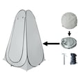 thumbnail image 5 of Tarmeek Privacy Tent Pop Up Shower Tent Portable Dressing Room Instant Setup Waterproof for Camping Hiking Beach Fishing Travel Outdoor with Carry Bag, Stakes, Guy Lines, White, 5 of 8