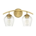 thumbnail image 2 of Trade Winds Hannah 2-Light Bathroom Vanity Light in Natural Brass, 2 of 5