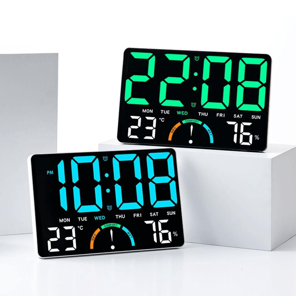 YIGSECU Weather Stations Clock With Temperature Humidity Trend Alarm Weather Forecast
