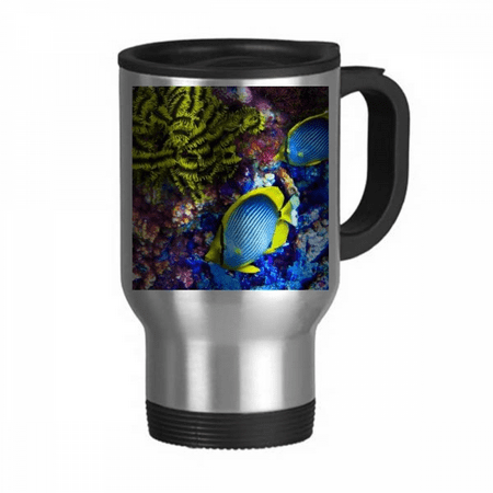 

Ocean Colorful Fish Science Nature Picture Travel Mug Flip Lid Stainless Steel Cup Car Tumbler Thermos