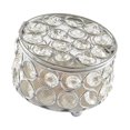 thumbnail image 2 of Caja Organizadora de Exhibición de Anillos de Joyería de Cristal Plateado, Soporte para Bandeja, Caja de Almacenamiento para Pendientes Redondo Macarena Caja de cristal con abalorio de joyería, 2 of 8