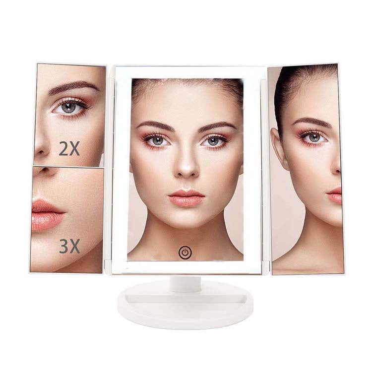 Makeup Mirror Vanity Mirror with Lights, 1X 2X 3X Magnification, Touch