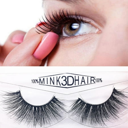 858 Natural - 1 Pair Luxury 3D False Lashes Fluffy Strip Eyelashes Long Natural Party