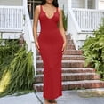 thumbnail image 5 of HBGVBA Women's Casual Maxi Dress,Cami Sleeveless Dresses,Deep V-Neck Fashion Fitted Soft Breathable Evening Party Prom Long Formal Dress, 5 of 5