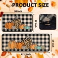 thumbnail image 2 of Buffalo Plaid Pumpkin Fall Kitchen Rugs Set of 2,Thanksgiving Autumn Pumpkin Front Door Mat Floor Rug for Fall Home Holiday Party Decor 17"x47"+17"x30", 2 of 6