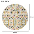 thumbnail image 6 of Multicolor Ethnic Geometric Pattern Round Tablecloth 60"x60",Wrinkle Wipeable Table Cloth for Kitchen Dining Room Picnic Patio Party, 6 of 6