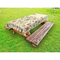 thumbnail image 1 of Floral Outdoor Tablecloth, Blooming Colorful Petals of Summer with Butterflies and Flying Birds Flora and Fauna, Decorative Washable Fabric Picnic Table Cloth, 58 X 84 Inches,Multicolor, by Ambesonne, 1 of 2