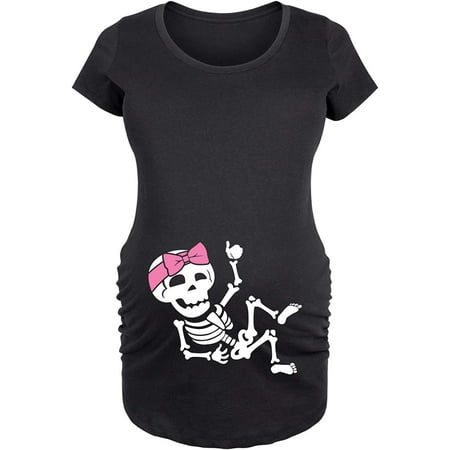 

Girl Maternity Skeleton - Maternity Scoop Neck T-Shirt