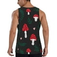 thumbnail image 3 of Fotbe Amanita Mushroom Pattern Men's Quick Dry Workout Tank Top Gym Muscle Tee Fitness Bodybuilding Sleeveless T Shirt Breathable Workout Shirt-3X-Large, 3 of 9