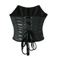thumbnail image 6 of Xfvqtps Leather Corsets for Women Back Strap Lace up Boned Overbust Corset Bustier Shapewear Black, 6 of 6