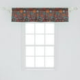 thumbnail image 2 of Ambesonne Mandala Window Valance, Circular Nested Floral Form, 42" x 12", Vermilion Ruby Sky Blue, 2 of 3