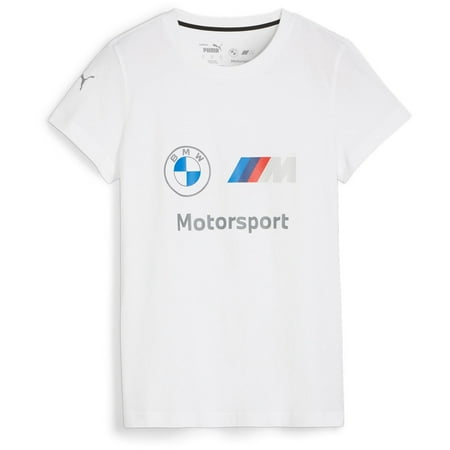 PUMA Women's Standard BMW M Motorsport Essentials Logo Tee WHT-L
