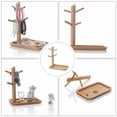 thumbnail image 3 of OULII 1Pack Jewelry Tray Wood Khaki for Home Organization Daily Life Use, 3 of 8