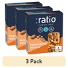 (3 pack) Ratio Chewy Protein Bar, Peanut Butter Almond, Keto Friendly, 5.6 oz (4 Bars)