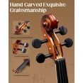 thumbnail image 3 of Violín Ktaxon 4/4 Tamaño Completo de Madera Maciza Set para Principiantes, 3 of 7