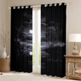 thumbnail image 2 of Homewish Dark Nature Tree Blackout Curtains Set of 2 (52x84 Each),Vintage Botanical Design Curtain,Black, 2 of 6