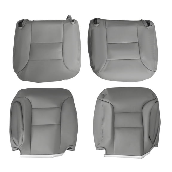 Maxpeedingrods Front Leather Bottom Seat Cover For Chevrolet/GMC Tahoe Suburban Silverado Gray