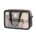 thumbnail image 2 of Happy Date Clear Cosmetics Bag Toiletry Bag, Large Clear Travel Bag for Toiletries, Waterproof & Draining Transparent Makeup Bag Tote Bag, Carry On Airport Airline Compliant Bag, 2 of 8
