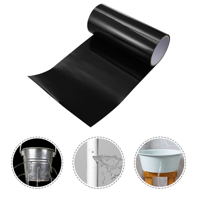 BESTYASH 1 Rouleau Ruban de Réparation de Tube Noir PVC Scellant Imperméable pour Réparation de Tuyau d'Eau Extérieur 150X7.9in
