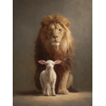 thumbnail image 1 of Lion and Lamb Gallery Canvas Wall Art 15.75x11.81 Inches, 1 of 8