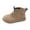 Khaki, variant on Baby Boots Boys Toddler Little Kid Warm Furry Winter Ankle Flat Snow Boot Snowproof Solid Color Boots Rubber Sole for Every Cold Day(18-24 Months,Brown)