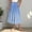 Blue, variant on LNWUY Maxi Skorts Skirt for Women Summer Gradient Prints High Waisted Elastic Waist Long Skirt A-Line Long Skirts with Pocket Purple XXL