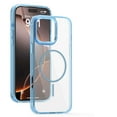 thumbnail image 2 of Compatible With iPhone 16 Pro Max Magnetic Phone Case,Support Magsafe,Military-Grade Protection Shockproof Anti-fall Rugged Anti-Scratch Ultra Slim Thin Fit Transparent Phone Case,Blue, 2 of 9