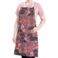 thumbnail image 5 of Dachshund Dog and Flower Floral Apron-Garden Aprons for Women with Pockets-Cotton Linen Waterproof Kitchen Cooking Gardening Aprons Adjustable for Kitchen,Cooking,BBQ and Salon 33x27 Inch, 5 of 7