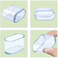 thumbnail image 5 of 15 X 30 Mm (1.5 X 3.0 Cm) 20 Pack Clear Oval Chair Leg Caps Soft Pvc For Chair And Table Legs, 5 of 5