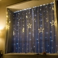 thumbnail image 3 of Cortinas de estrellas huecas de 2 capas, cortina opaca a juego de mezcla de gasa, paneles de cortina con aislamiento térmico autoadhesivo de cinta mágica Sailing  Electrónica, 3 of 5