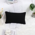 thumbnail image 2 of PiccoCasa 12"x20" Throw Pillow Cover Classic Solid Cushion Cover, Black, 2 of 6