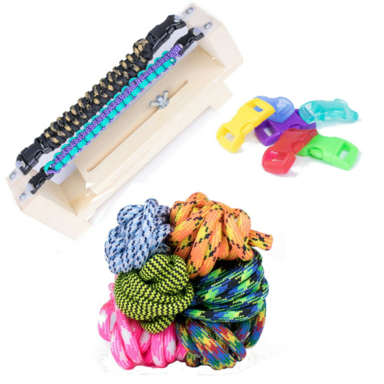 West Coast Paracord Jig Bracelet Maker with 550 Paracord and Buckles -  Weave Parachute Cords into Fun DIY Wristbands 