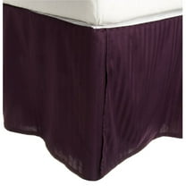 Superior Egyptian Cotton Stripe Bed Skirt, Twin, Plum