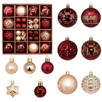 Luoshdecor 44Pcs Christmas Ball Decorations ,Plastic Shatterproof Ball Ornaments,, for Party Wedding Christmas Tree Decor Holiday Party Supplies
