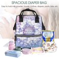 thumbnail image 5 of Balery Round Snow Merry Christmas Mummy Backpack - Waterproof Twill Canvas, Large Capacity Diaper Bag with Multiple Pockets and Adjustable Straps, 5 of 6