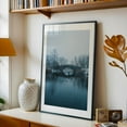 thumbnail image 5 of Gapstow Bridge in the Snow - Manhattan New York Photography Winter Snow Bridge Landscape Scenic Nature Water Black Framed Wall Art Print 12 x 16 inches, 5 of 9