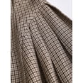 thumbnail image 3 of Brown Houndstooth Strapless Bowknot Fit & Flare Mini Dress, 3 of 6
