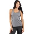 thumbnail image 3 of 90 Degree Women's Racerback Athletic Moisture Wicking Tank Top Set, 2 Pack (Heather Grey/Black, XS), 3 of 4