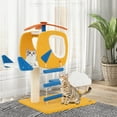 thumbnail image 4 of Gymax Aviation-themed Cat Tree for Indoor Cats w/ Helicopter Top Perch Scratching Post, 4 of 10