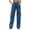 Blue, variant on XFLWAM Womens Cargo Jeans Wide Leg Y2K Pants High Waisted Bell Bottom Boyfriend Jeans with Pockets Gray S